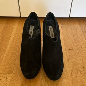 Steve Madden faux suede booties.